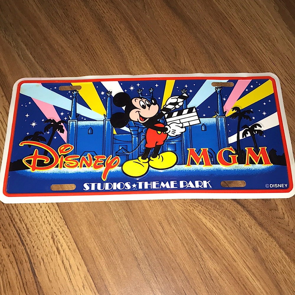 Vintage 90s Mickey Mouse Disney vanity plate